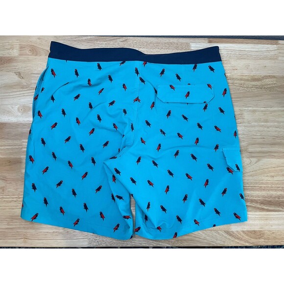 Duluth Trading Co Mens Bull Moose DuluthFlex 9" Parrots Print Board Short Sz 38 - Picture 6 of 13